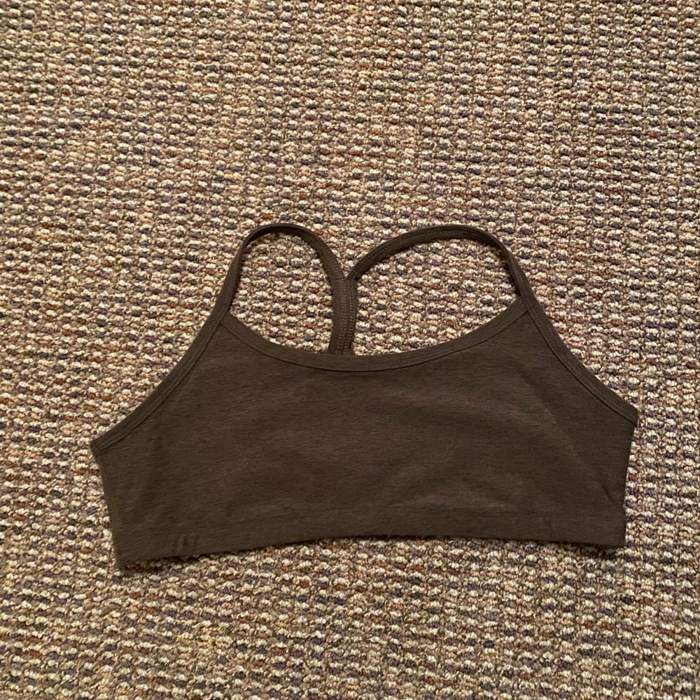 Beyond Yoga Olive Green Seamless Racerback Sports Bra